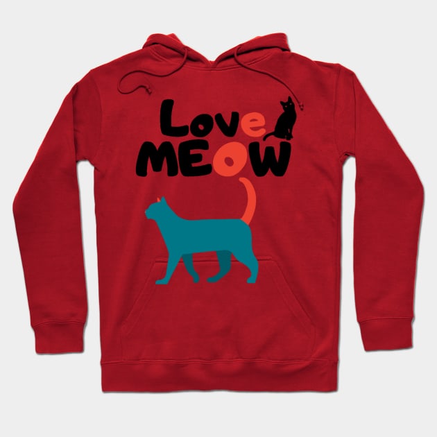 Love cat meow Hoodie by Aymen designer 